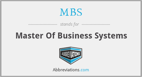 MBS - Master Of Business Systems