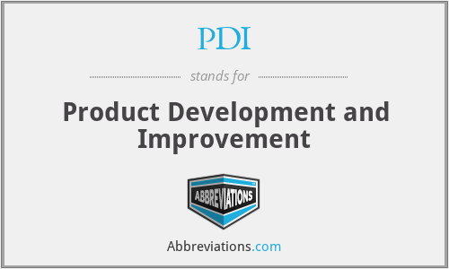 PDI - Product Development and Improvement