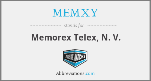 MEMXY - Memorex Telex, N. V.