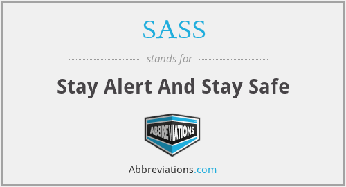 SASS - Stay Alert And Stay Safe