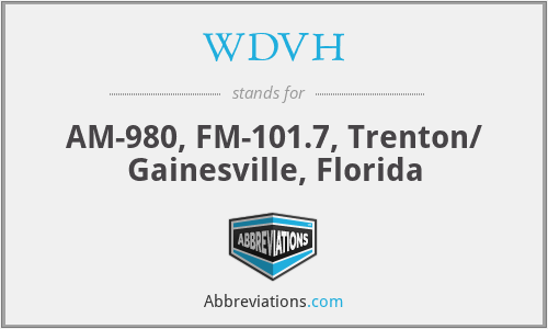 WDVH - AM-980, FM-101.7, Trenton/ Gainesville, Florida
