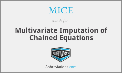 MICE - Multivariate Imputation of Chained Equations