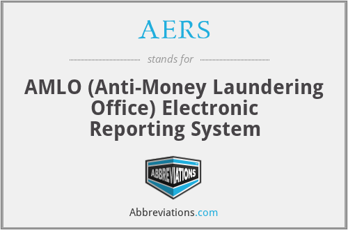 AERS - AMLO (Anti-Money Laundering Office) Electronic Reporting System