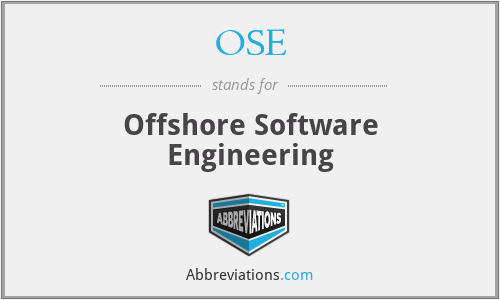OSE - Offshore Software Engineering