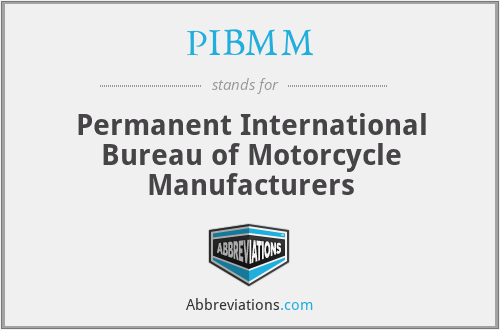 PIBMM - Permanent International Bureau of Motorcycle Manufacturers