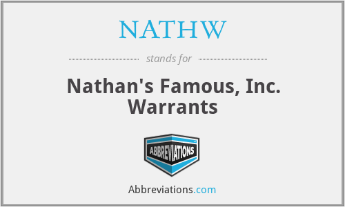 NATHW - Nathan's Famous, Inc. Warrants