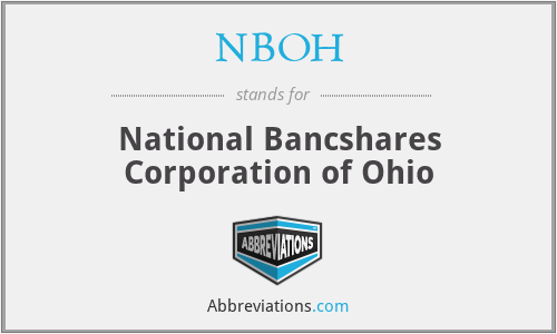 NBOH - National Bancshares Corporation of Ohio
