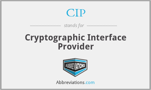 CIP - Cryptographic Interface Provider